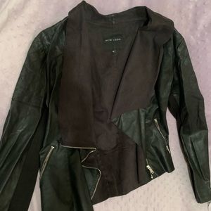 Leather and velvet jacket